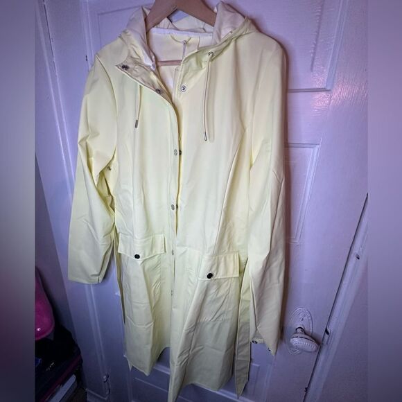 NWTs RAINS Yellow Raincoat Curve Jacket Size XS - Picture 4 of 8